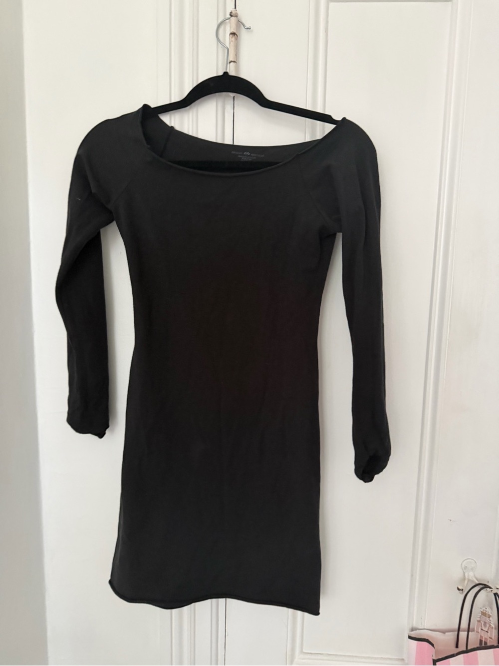 Brandy Melville Black Off-Shoulder Mini Dress